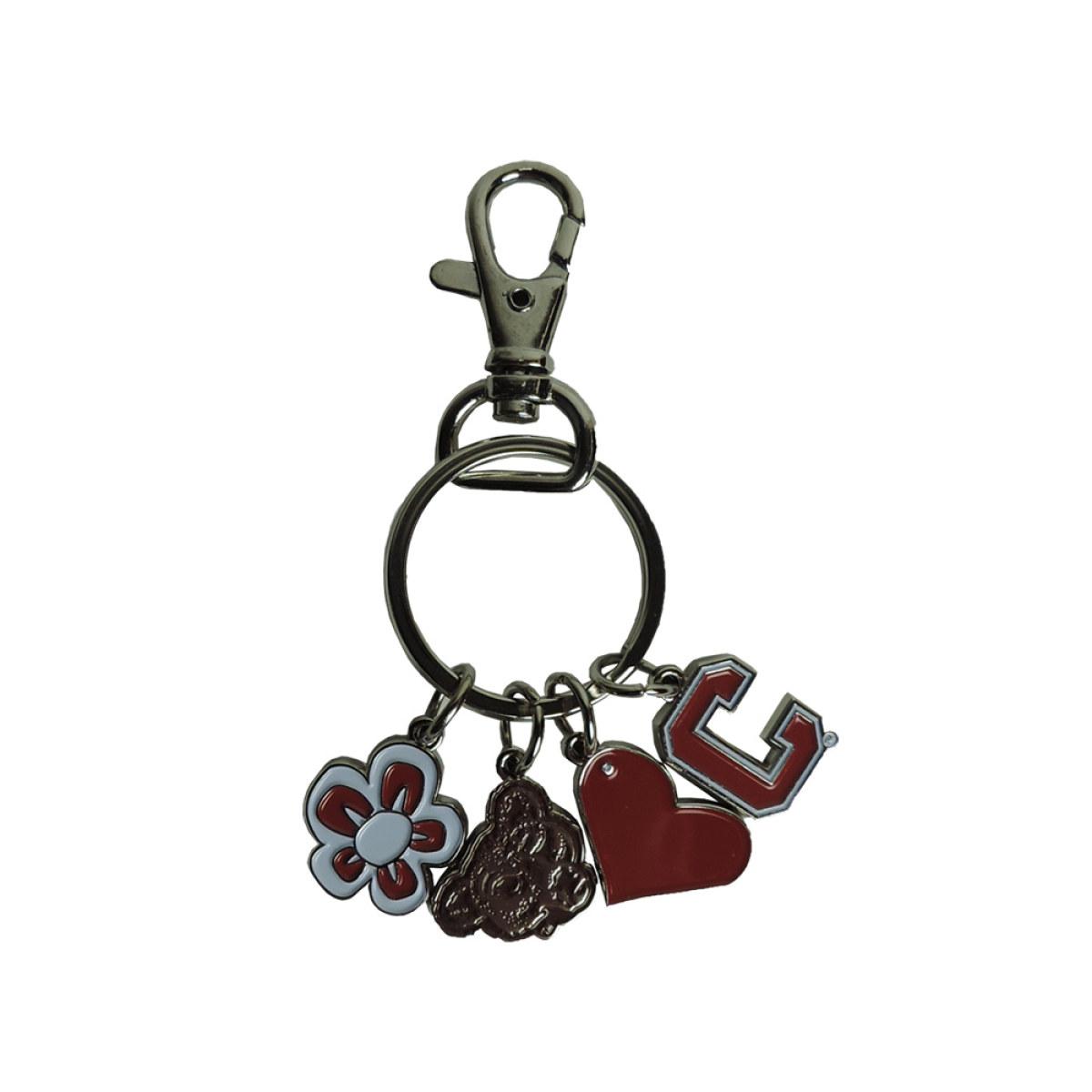 Charm Block C Heart Bear Head Key