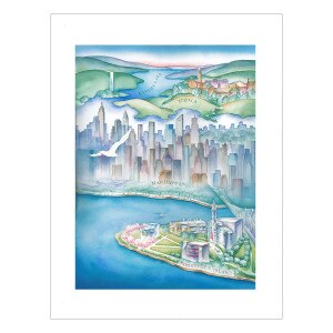 Cheryl Chalmers Big Red Apple Cornell NYC Tech Note Card