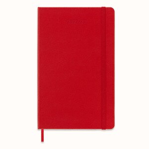 Moleskine Classic 18 Month Weekly Planner, Hard Cover, Large, Scarlet Red