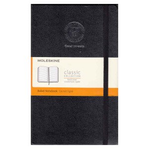 Cornell Moleskine Large Hard Black Ruled Notebook