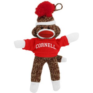Cornell Sock Monkey Key Chain 4in