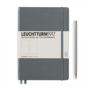 Leuchtturm1917 Notebook Medium A5 Hardcover, Plain, Anthracite
