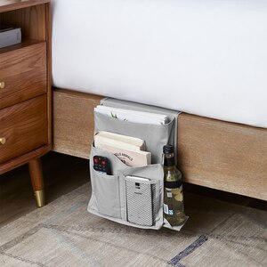 Bedside Caddy Tusk College Storage Gray