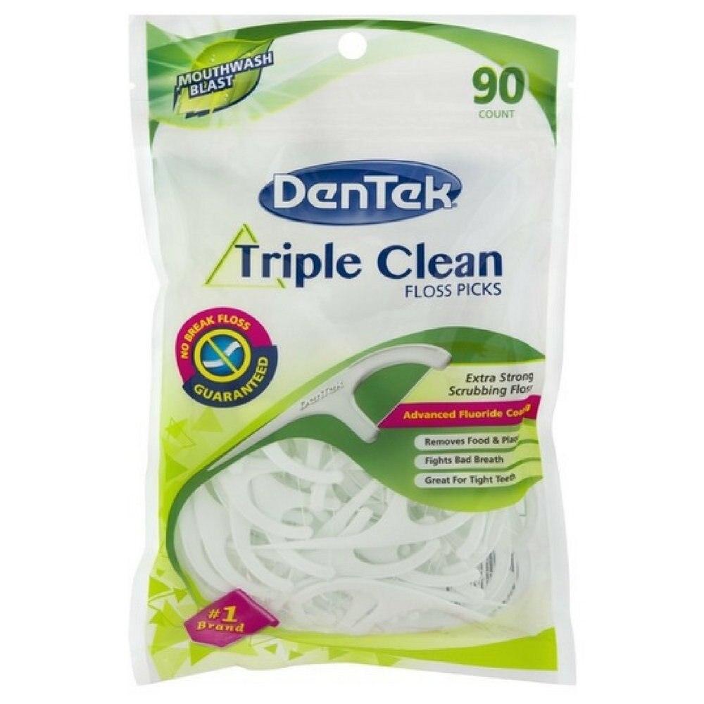 Den Tek Triple Clean Flossers 90ct