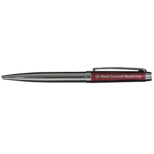 Weill Cornell Medicine Rollerball Pen - Chrome And Red