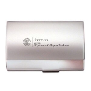 Johnson Business Card Holder - Silver Tone
