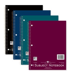 1 Subject Spiral 70 Sheet, Assorted