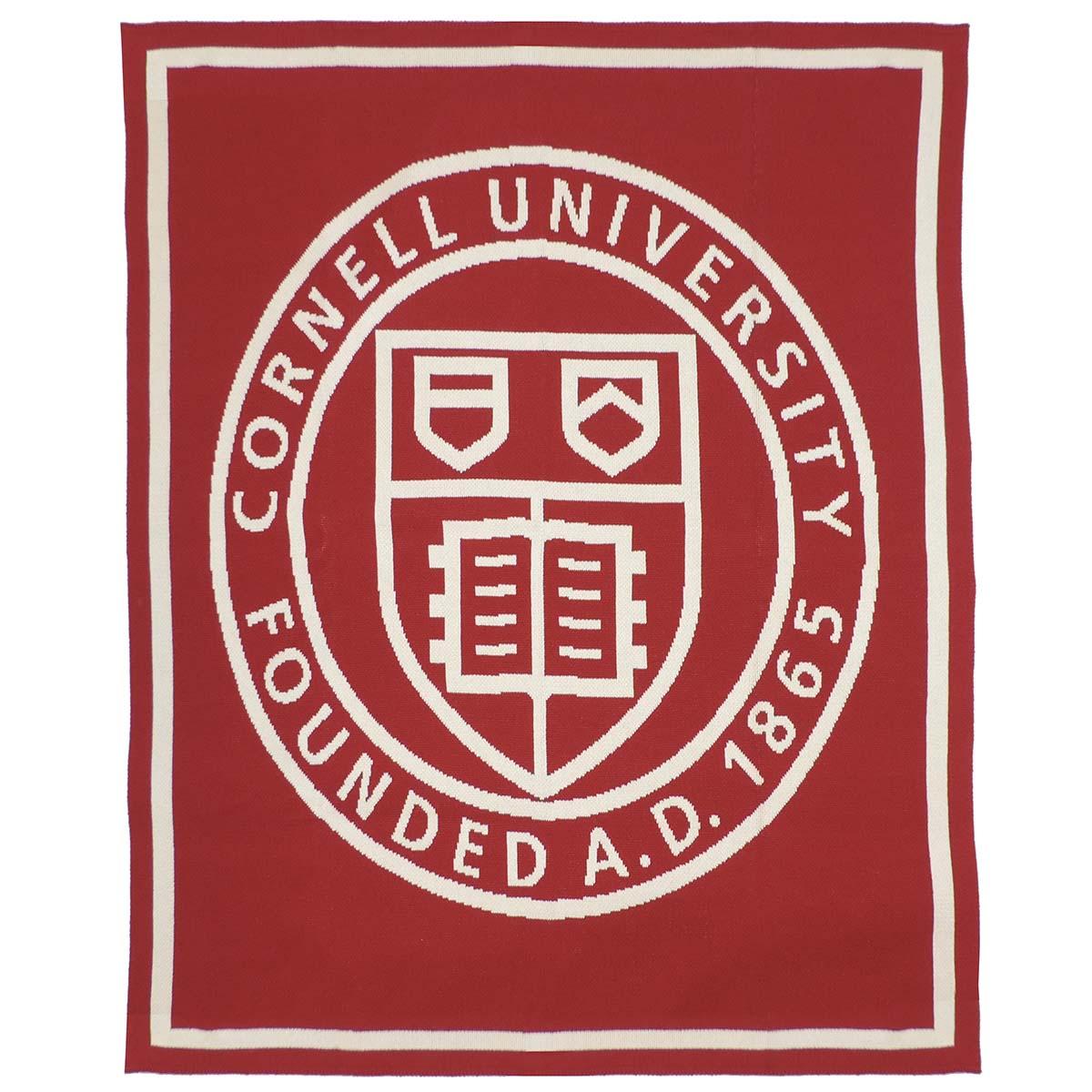 Red Cornell Throw With White Seal