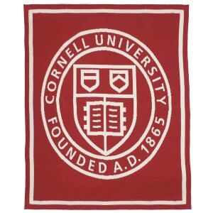 Red Cornell Throw With White Seal