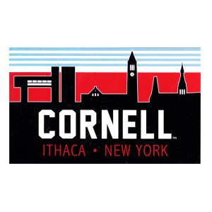 Cornell Skyline Sticker 5X3In