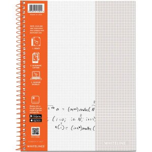 Whitelines Wirebound Notebook, 11" x 8.5", Graph