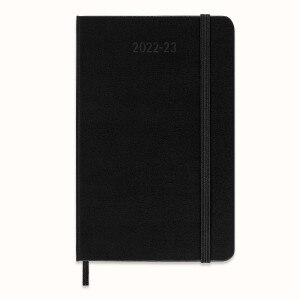 Moleskine Classic 18 Month Weekly Planner, Hard Cover, Pocket, Black