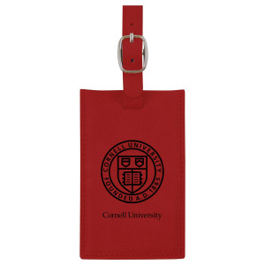 Red Velour Cornell Luggage Tag