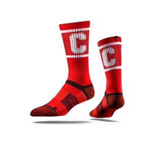 Socks With Block C - Red