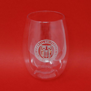 Acrylic Stemless Wine Glass With Seal Over Cornell University