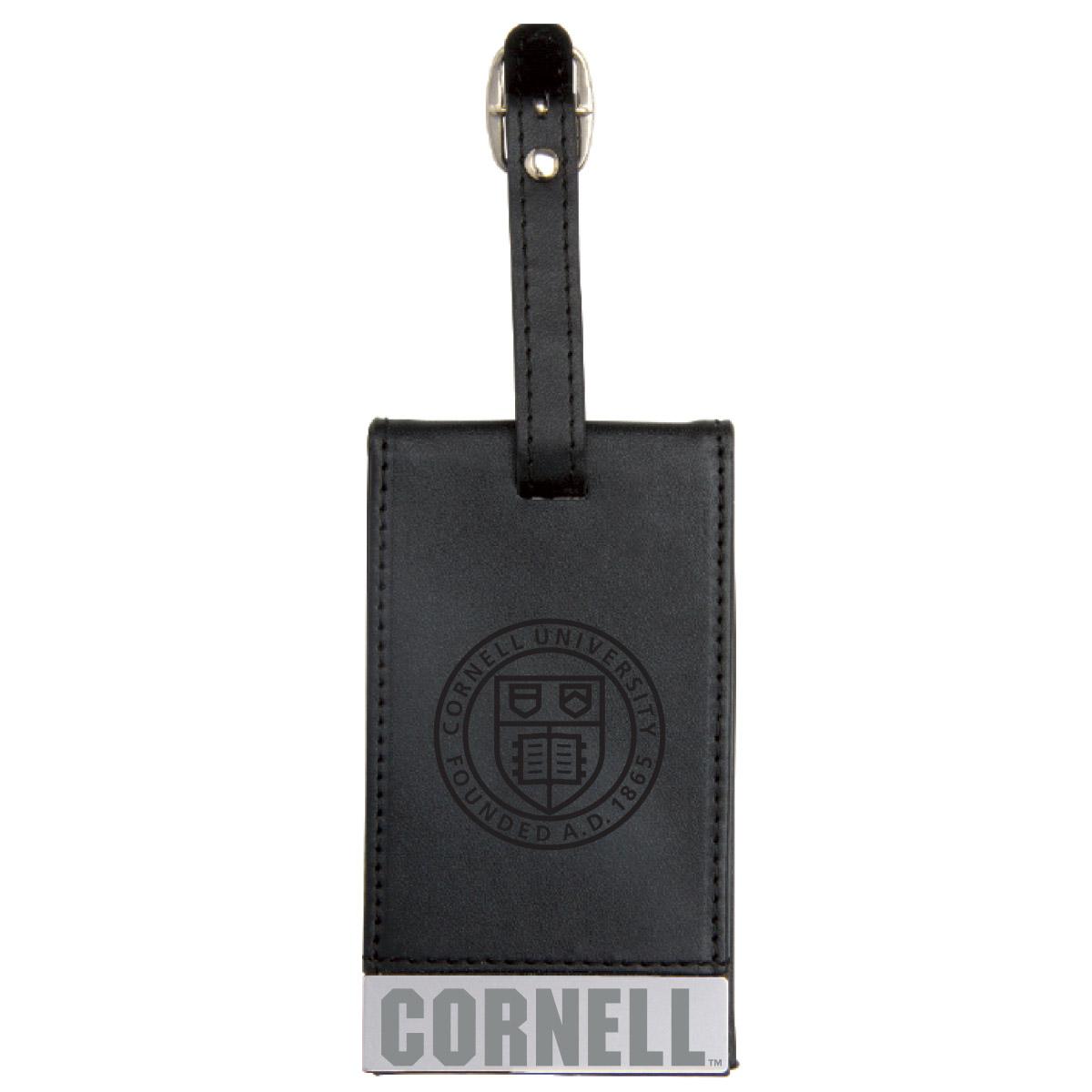 Black Leatherette Luggage Tag With