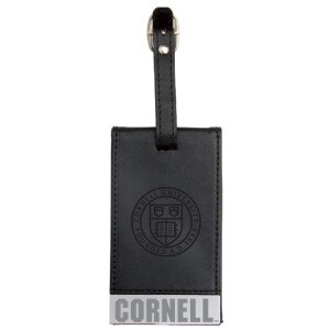 Black Leatherette Luggage Tag With Seal
