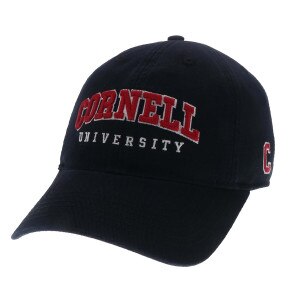 Youth Cap - Cornell University C on side - Black