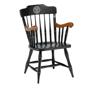 Weill Cornell Medicine Captain's Chair- Black with Cherry Arms