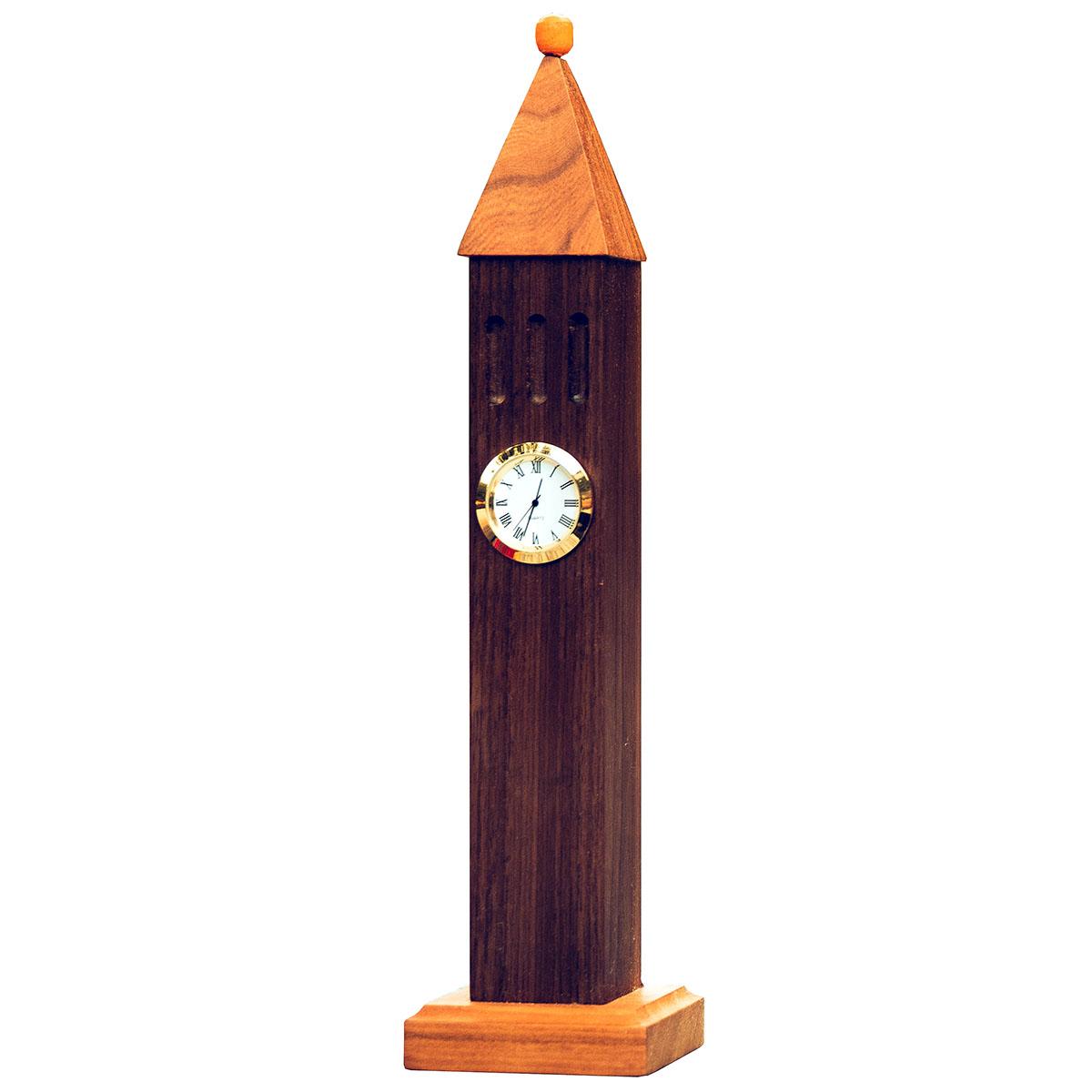 Natural Wood Cornell Clock Tow