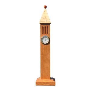 Natural Wood Cornell Clock Tower wi