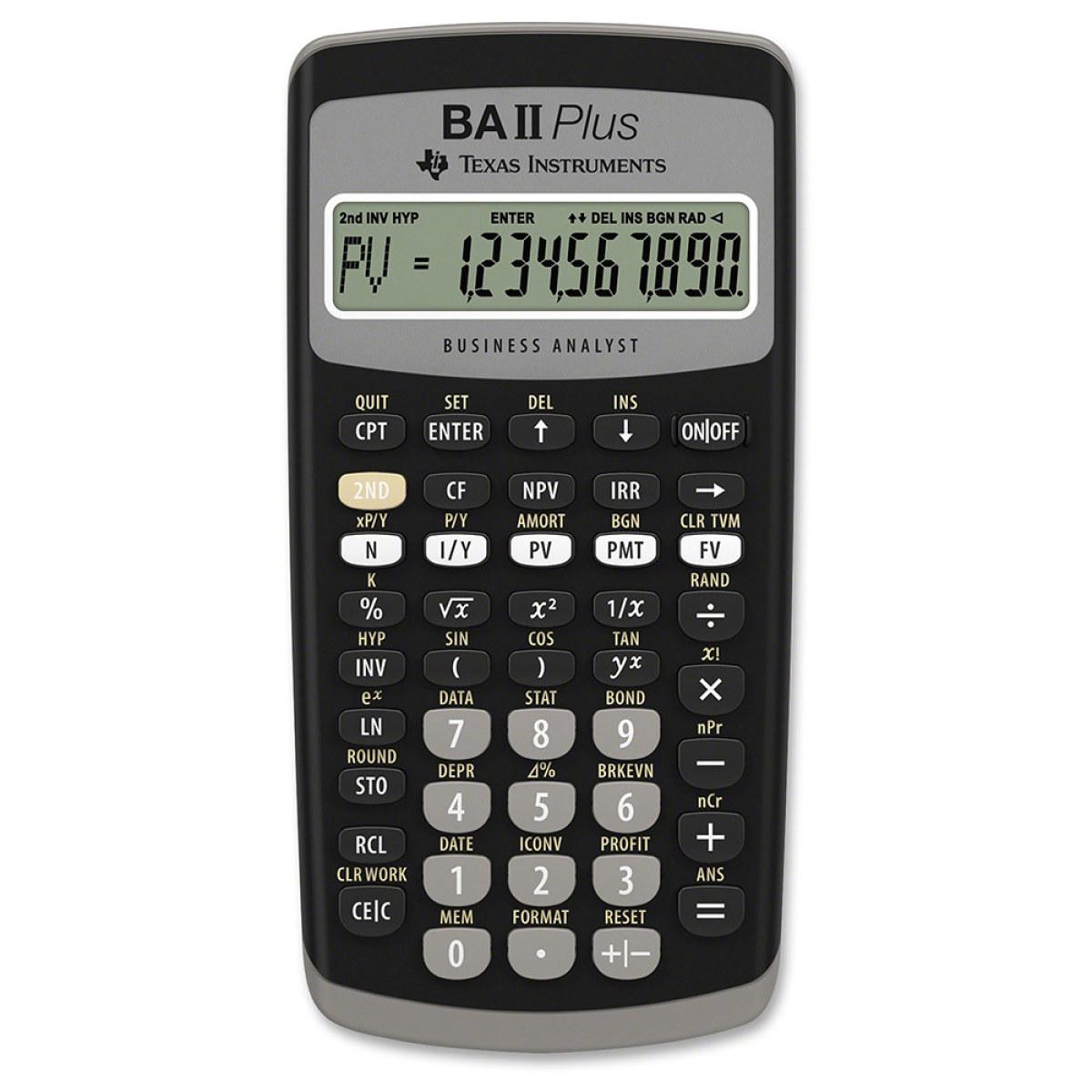 TI BA II Plus Financial Calculator