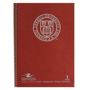 Cornell Spiral 1 Subject Notebook - Red - 6.5 x 9.5