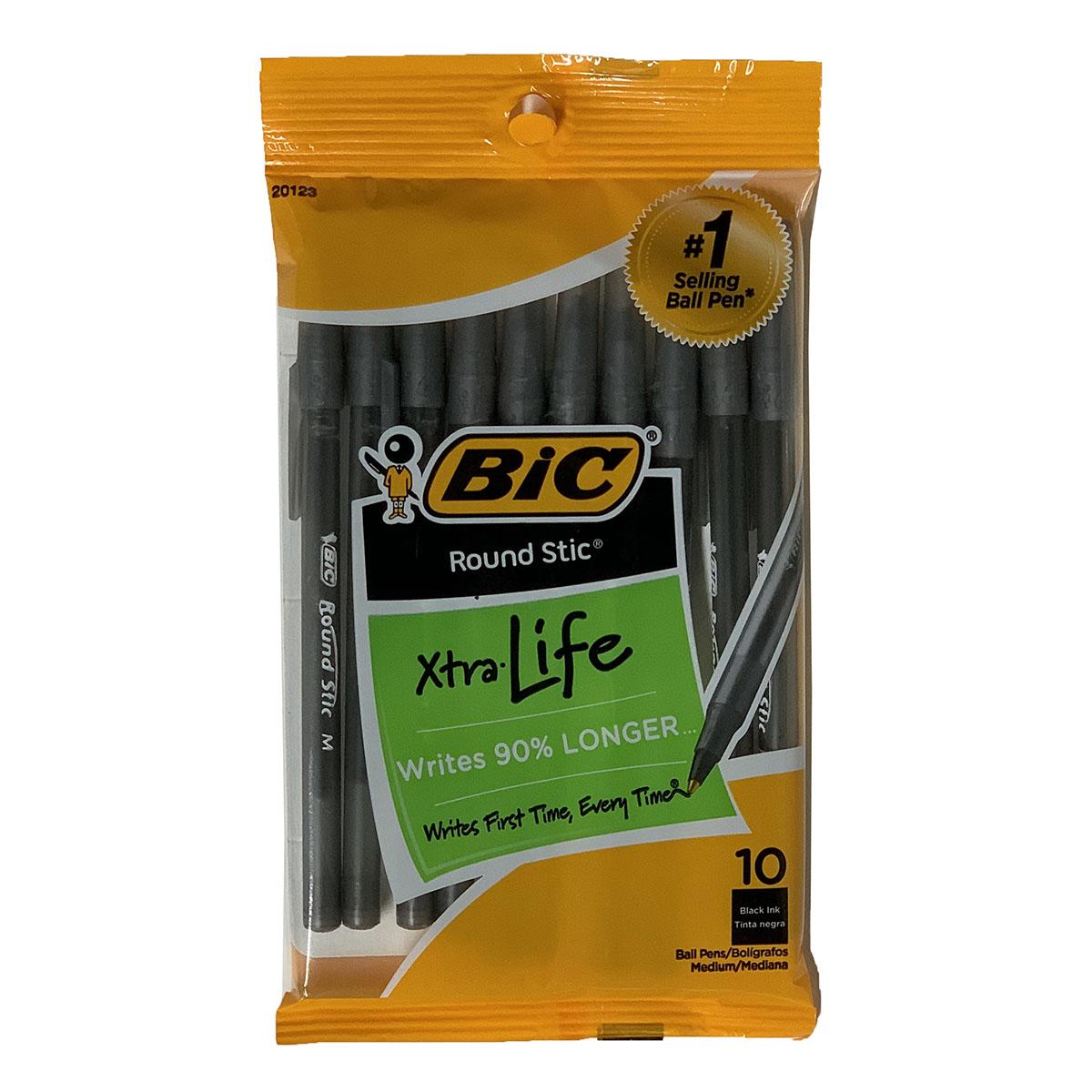 BIC Medium Round Stic Pen, Black