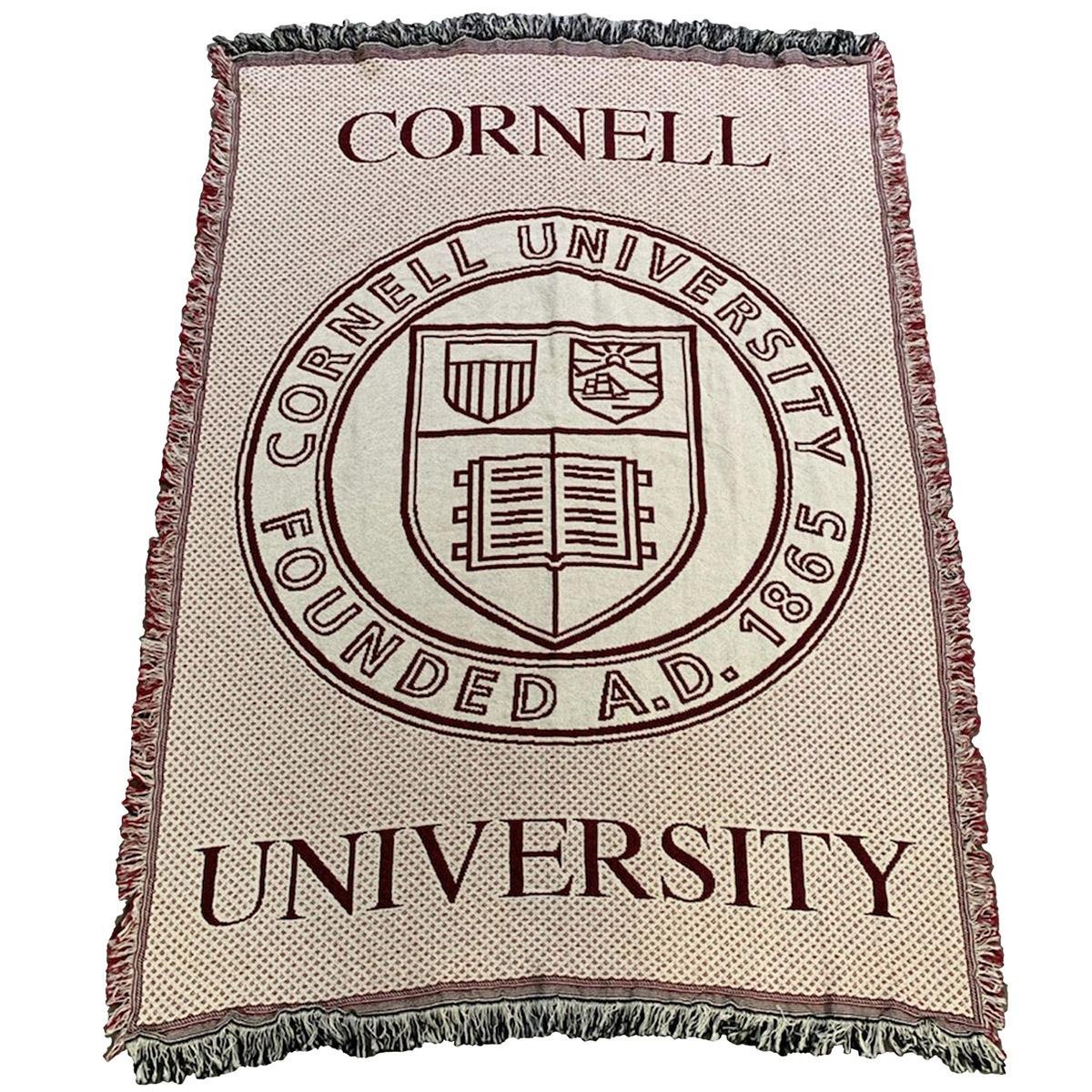 Cornell Seal Tapestry Throw Afghan