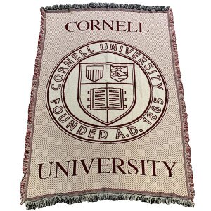 Cotton Afghan With Cornell And Seal