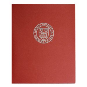 Cornell 2 Pocket Red Folder with Seal