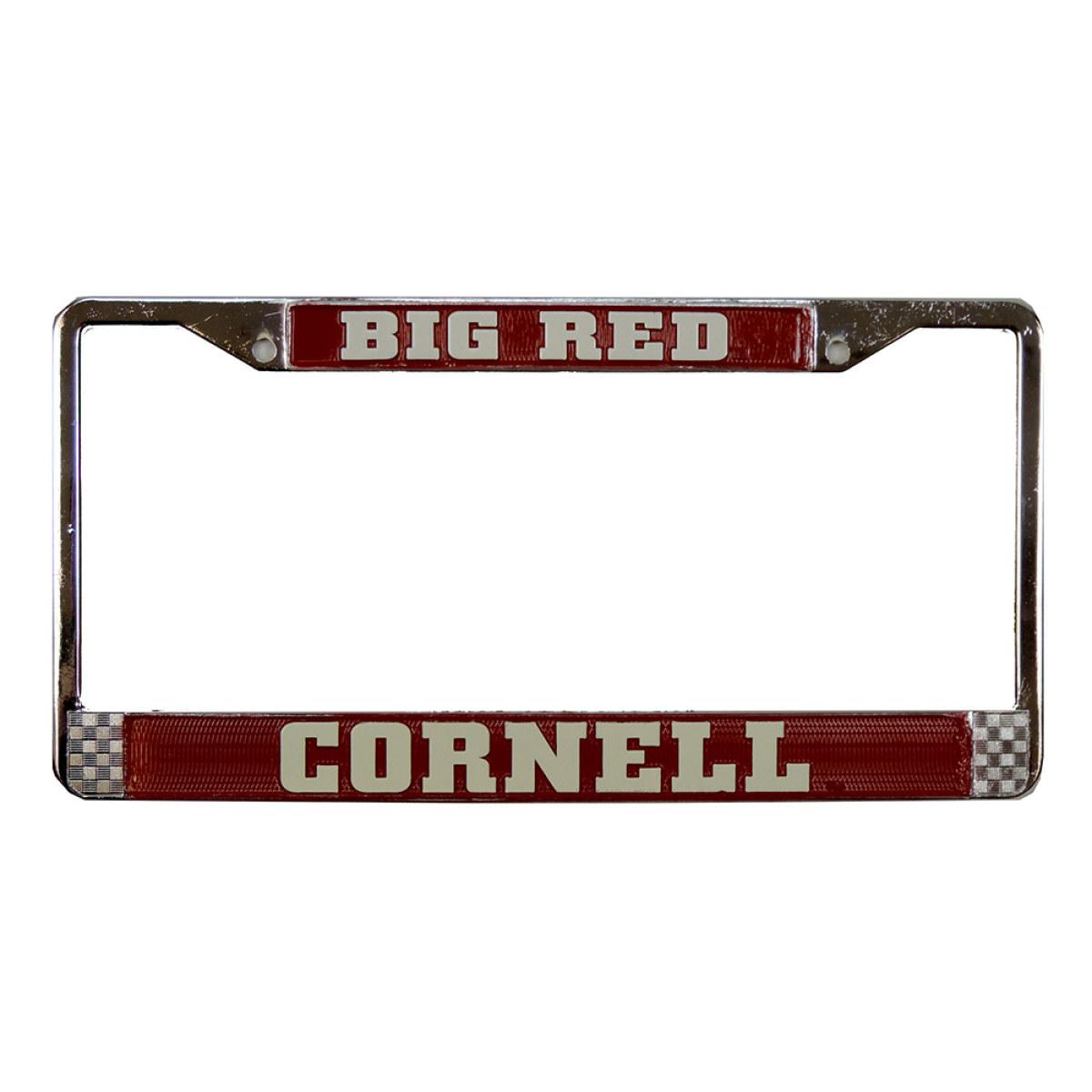 Chrome & Red License Frame