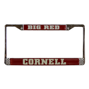 Chrome Red Big Red Cornell License Plate Frame