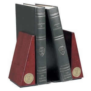 Cherry Wood Finished Bookend Cornell Seal