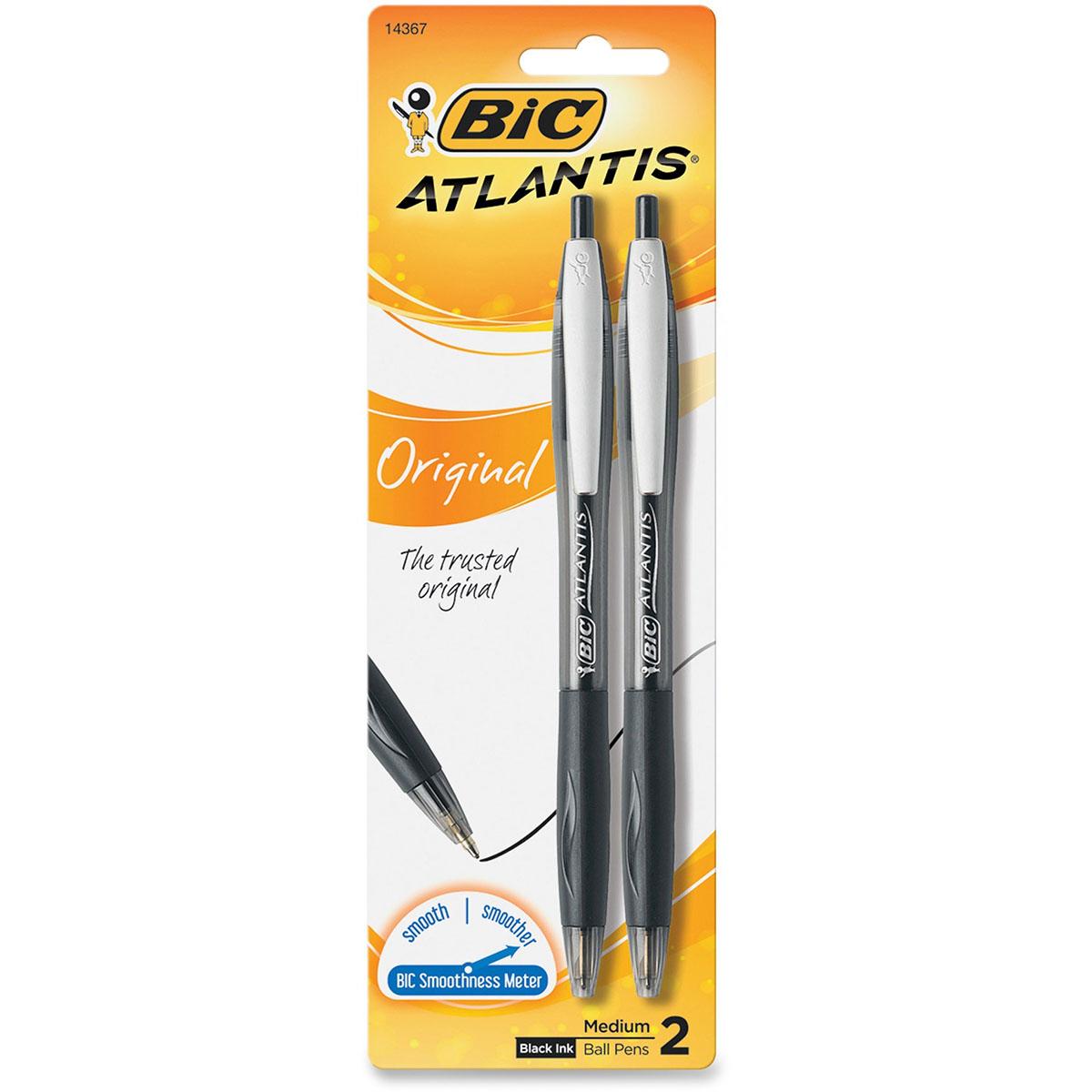 VCGP21 Atlantis Ballpoint Black 2pk