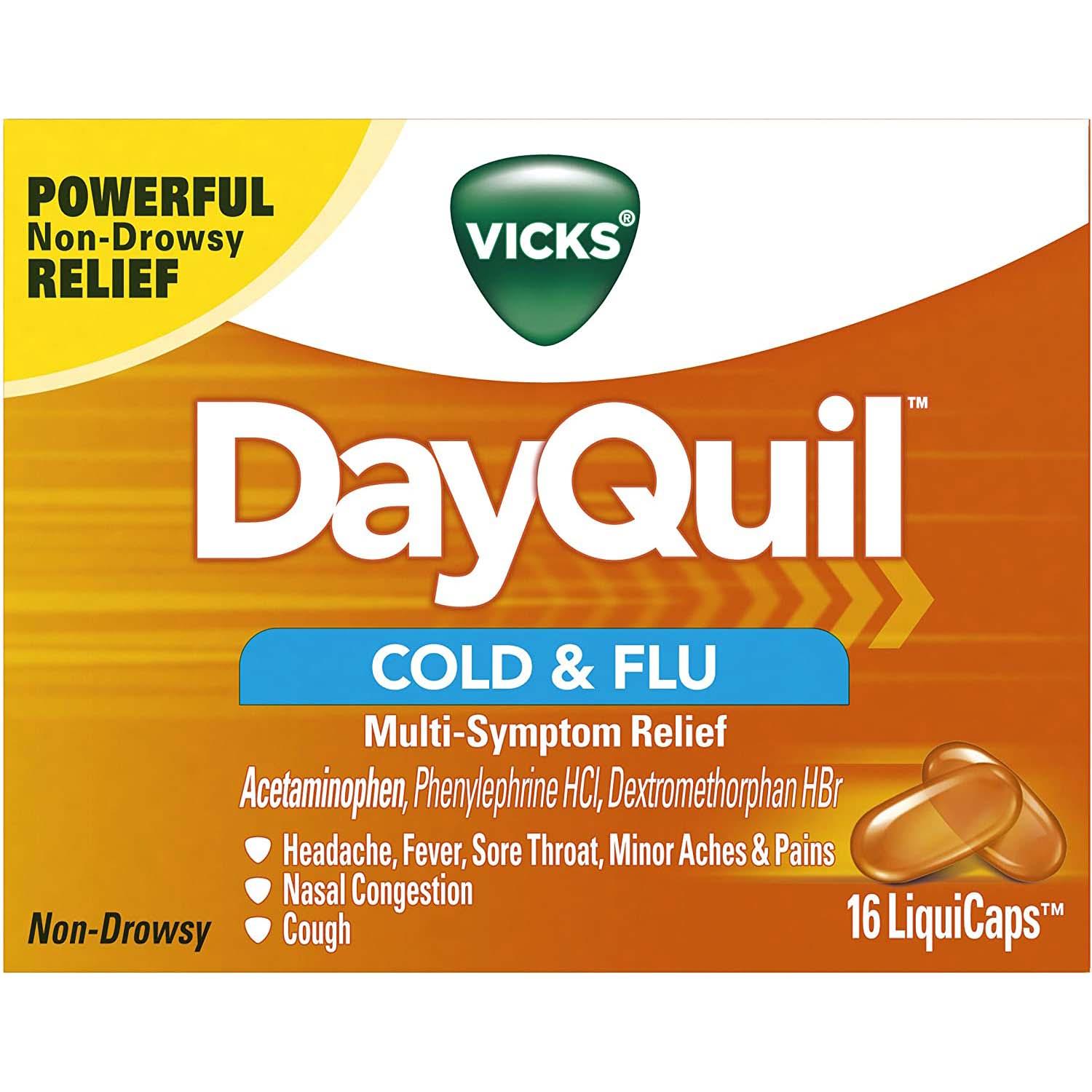 Dayquil Liquicaps Cold Flu 16ct Non