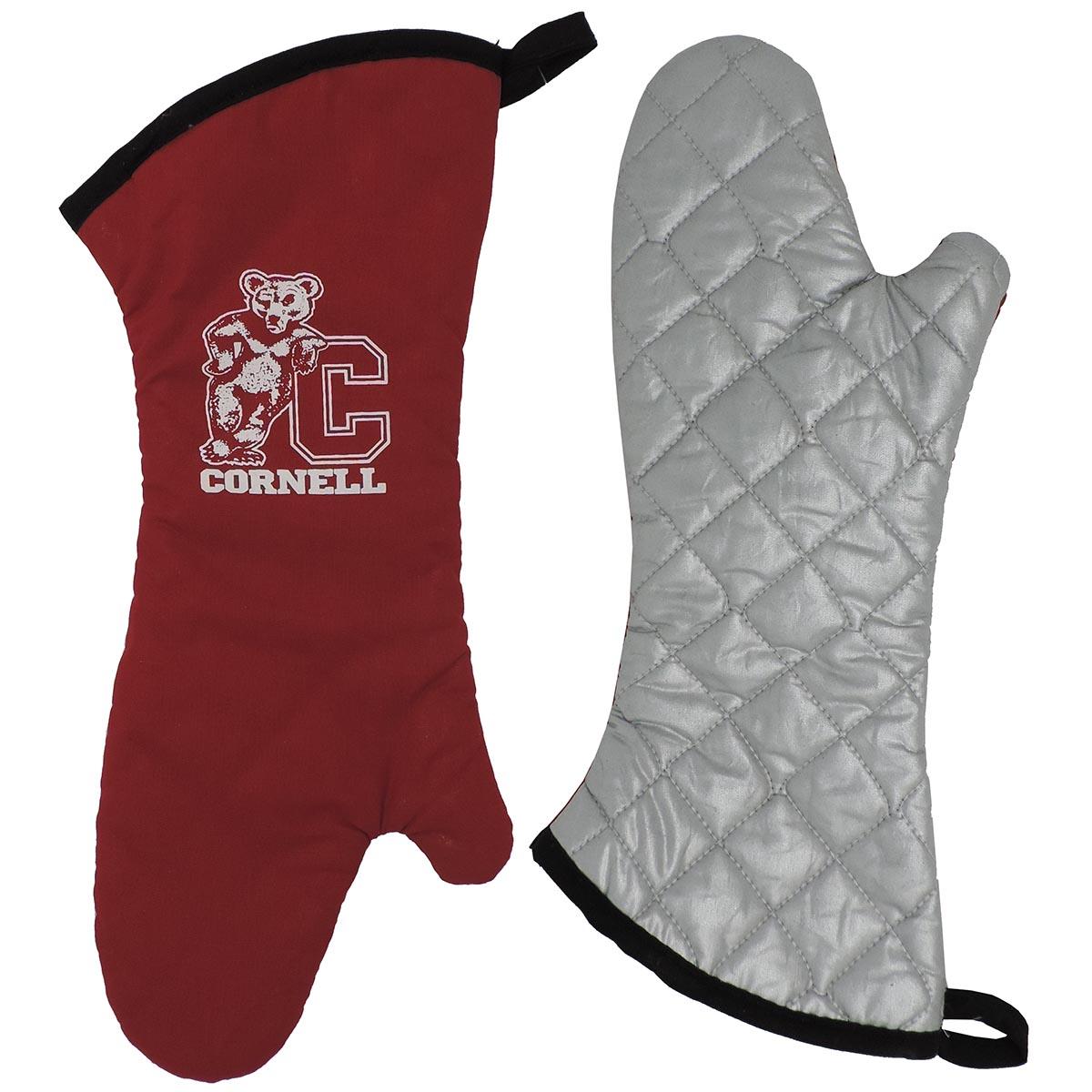 Red Bear On C Cornell Oven Mitt