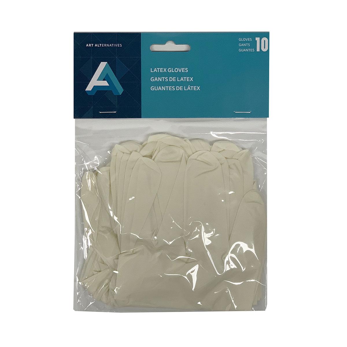 10-pack Textured Latex Gloves