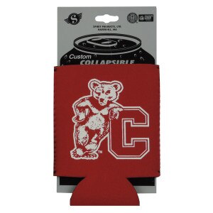 Red Bear on C Neoprene Can Koozie