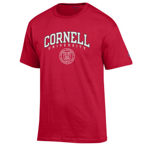 Tee Arched Cornell Emblem Red