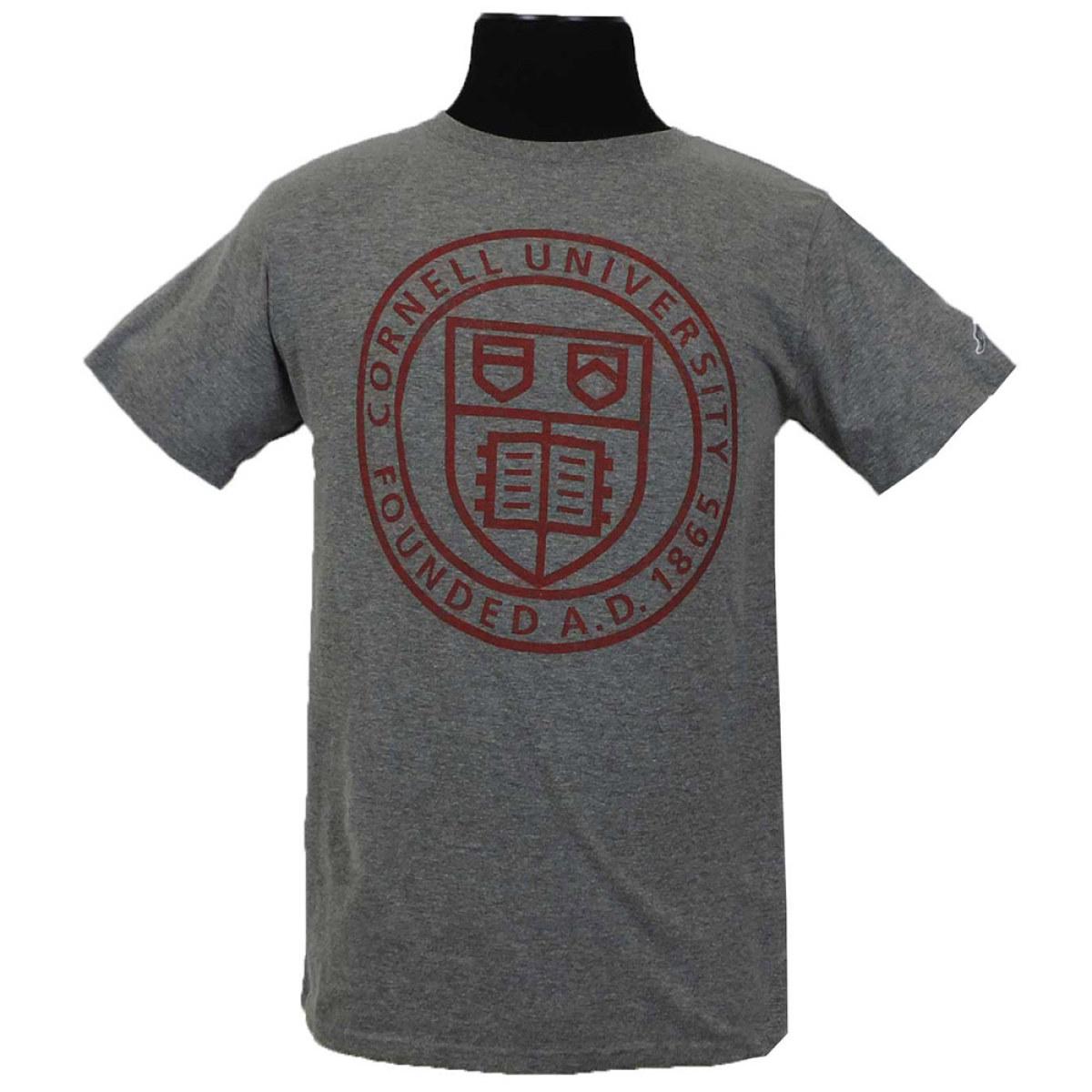 Cornell Emblem Vintage Tee Grey