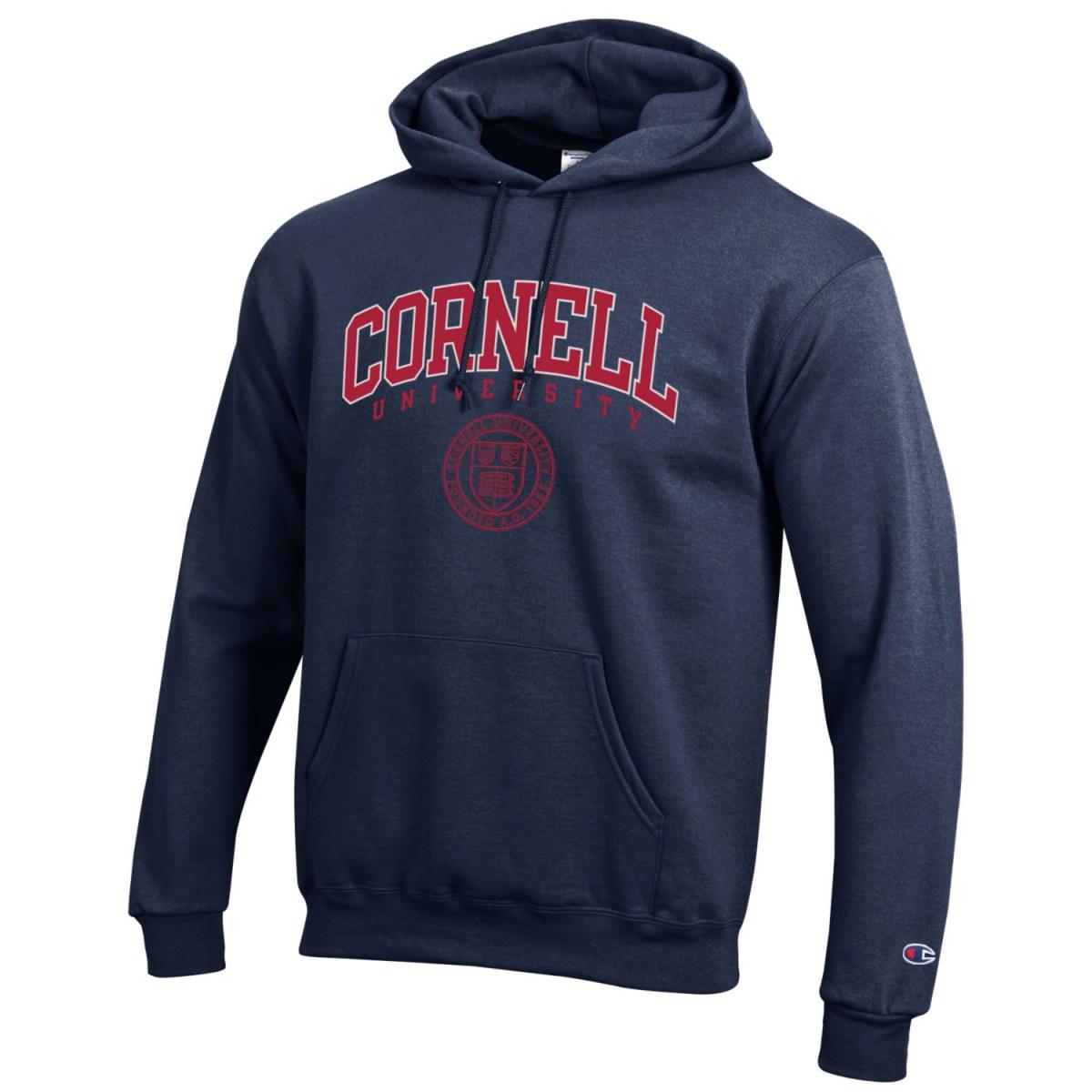 Hood Arched Cornell Emblem Blue