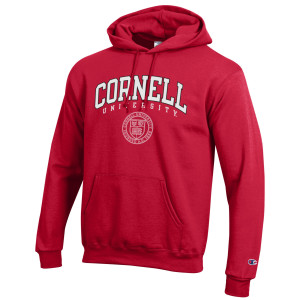 Hood Arched Cornell Emblem Red