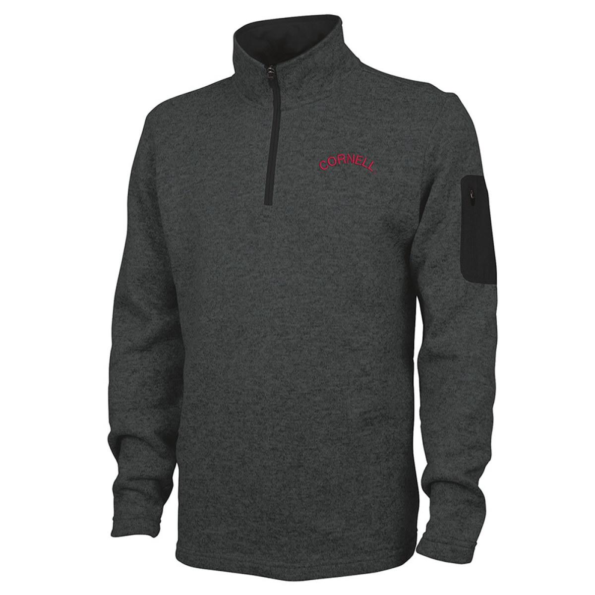 1/4 Zip Sweater Fleece Charcoal
