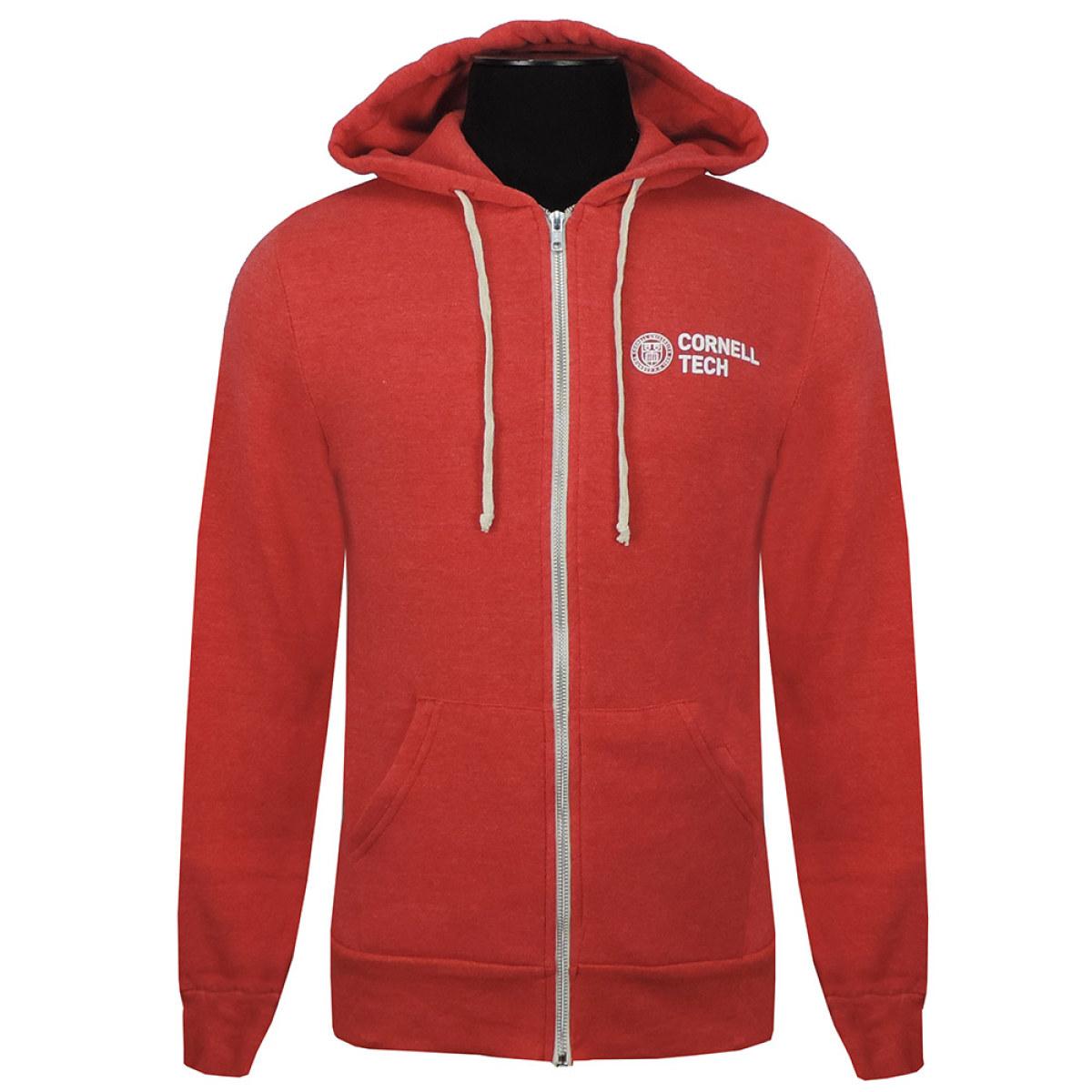 Cornell Tech Full Zip Hood - Red