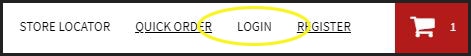 Image of Cornell store log in at top corner of webpage